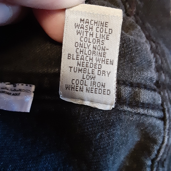 RUFF HEWN BLACK BUTTON UP DISTRESSED/FADED COTTON JEAN JACKET WOMENS SIZE 1X - Picture 13 of 13